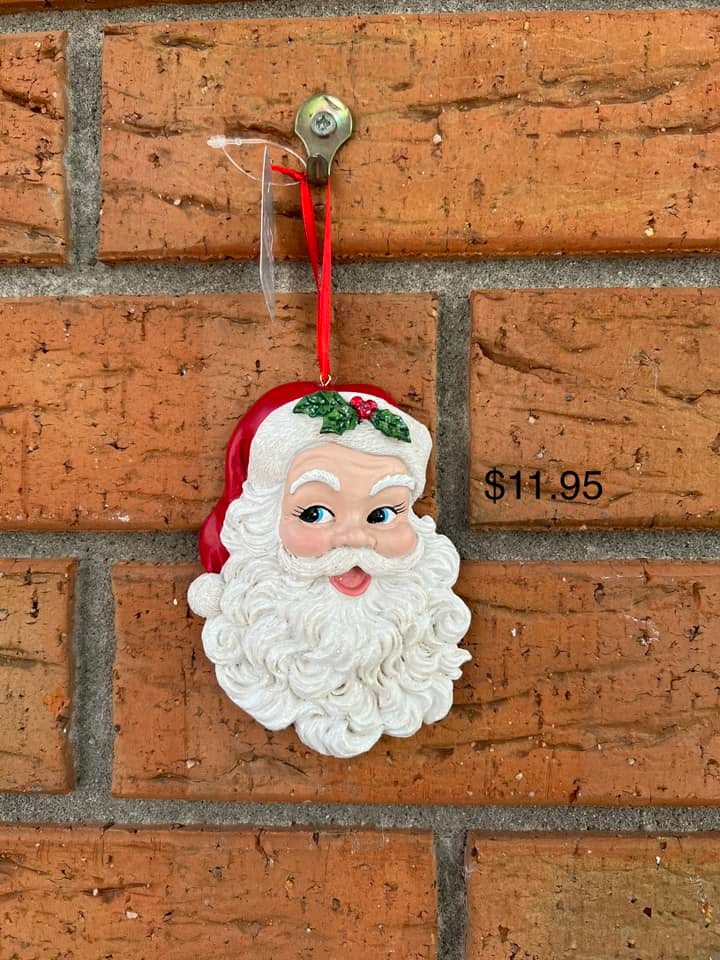 Raz 4.5" Santa Face Christmas Ornament