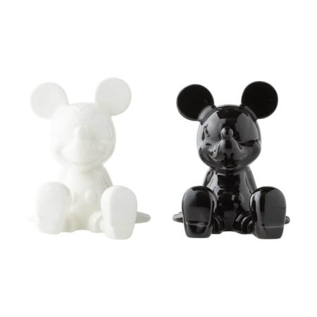 SALT & PEPPER SHAKER SET: BLACK & WHITE MICKEY