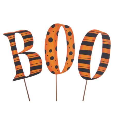 Patterned "BOO" Stakes