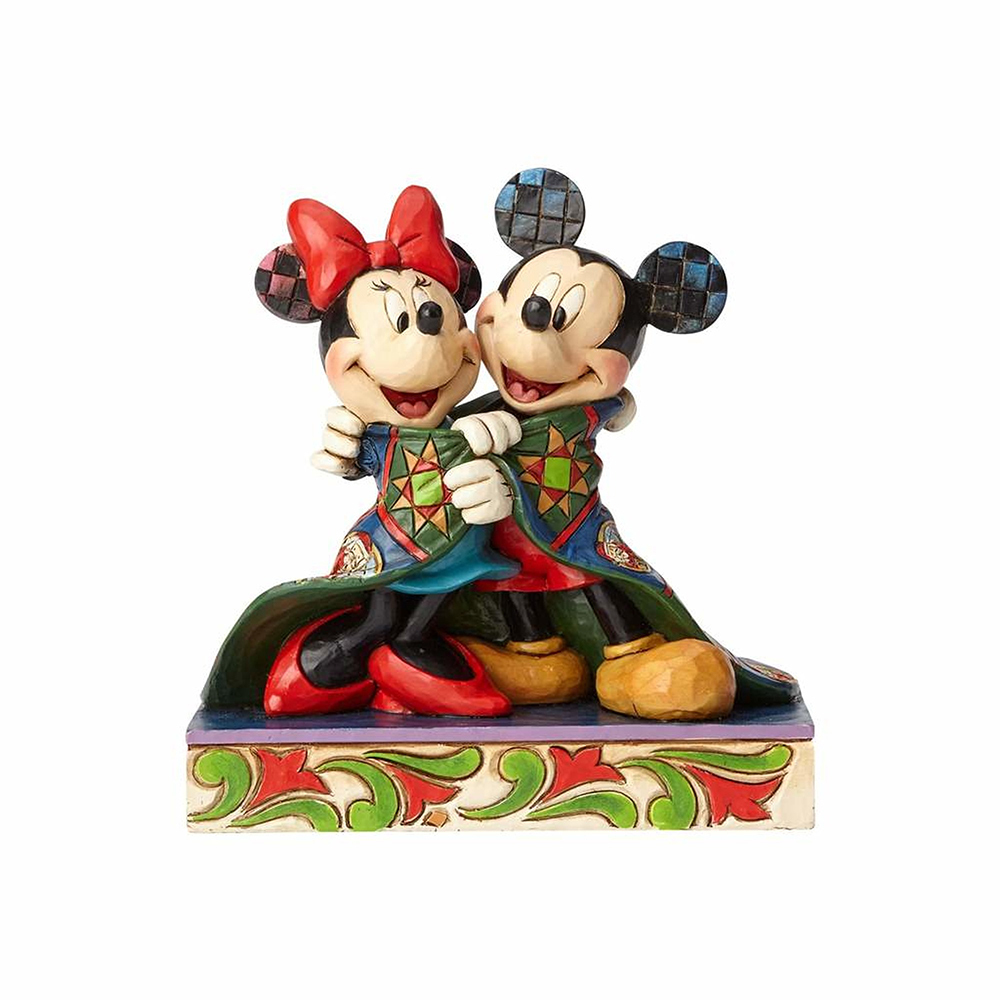 12.5cm/5" Warm Wishes Mickey & Minnie