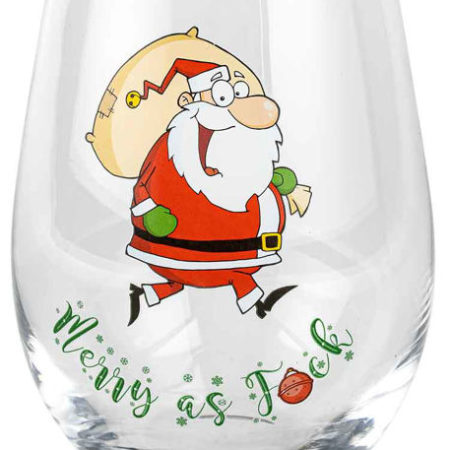 NOVELTY CHRISTMAS STEMLESS MERRY AS F**K