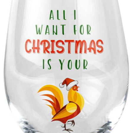 NOVELTY CHRISTMAS STEMLESS ALL I WANT FOR XMAS IS
