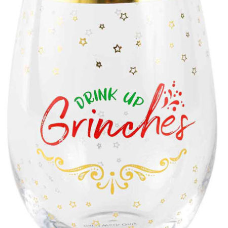 NOVELTY CHRISTMAS STEMLESS DRINK UP GRINCHES
