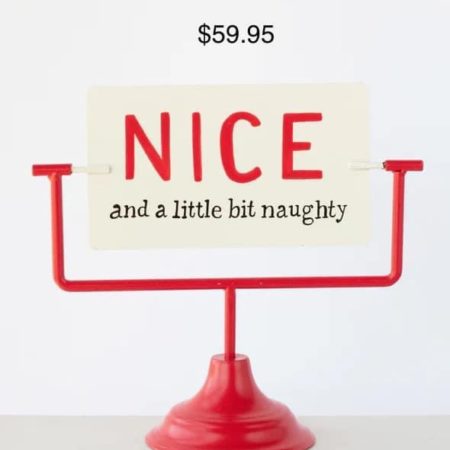 Spinning table top naughty nice