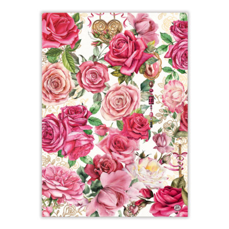 TEATOWEL ROYAL ROSE MICHEL DESIGN WORKS