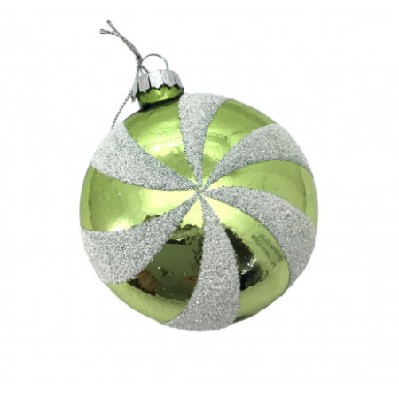 GREEN WHITE CANDY SWIRL HANGIN