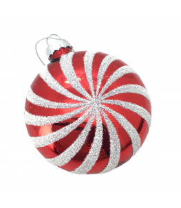 RED WHITE CANDY SWIRL HANGING
