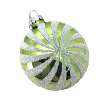 GREEN WHITE CANDY SWIRL HANGIN