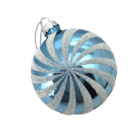 BLUE WHITE CANDY SWIRL HANGING