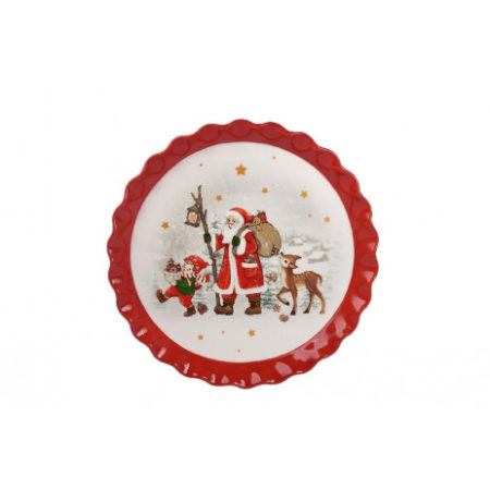 CHRISTMAS SCENE ROUND TRAY