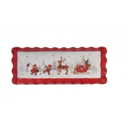 CHRISTMAS SCENE RECT.TRAY