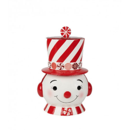 TOP HAT SNOWMAN CANDY JAR