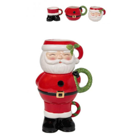 STACKING SANTA MUGS