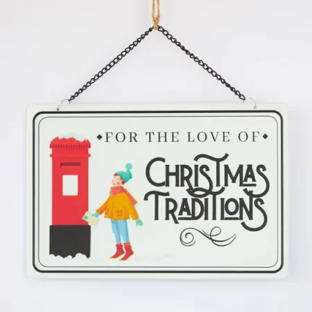 Christmas Traditions sign