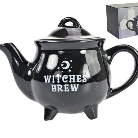 13x20cm Black Witch Brew Tea Pot (Gift Box)