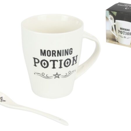 Witch Morning Potion Mug and Spoon Set with Spoon Holder (Gift Box)