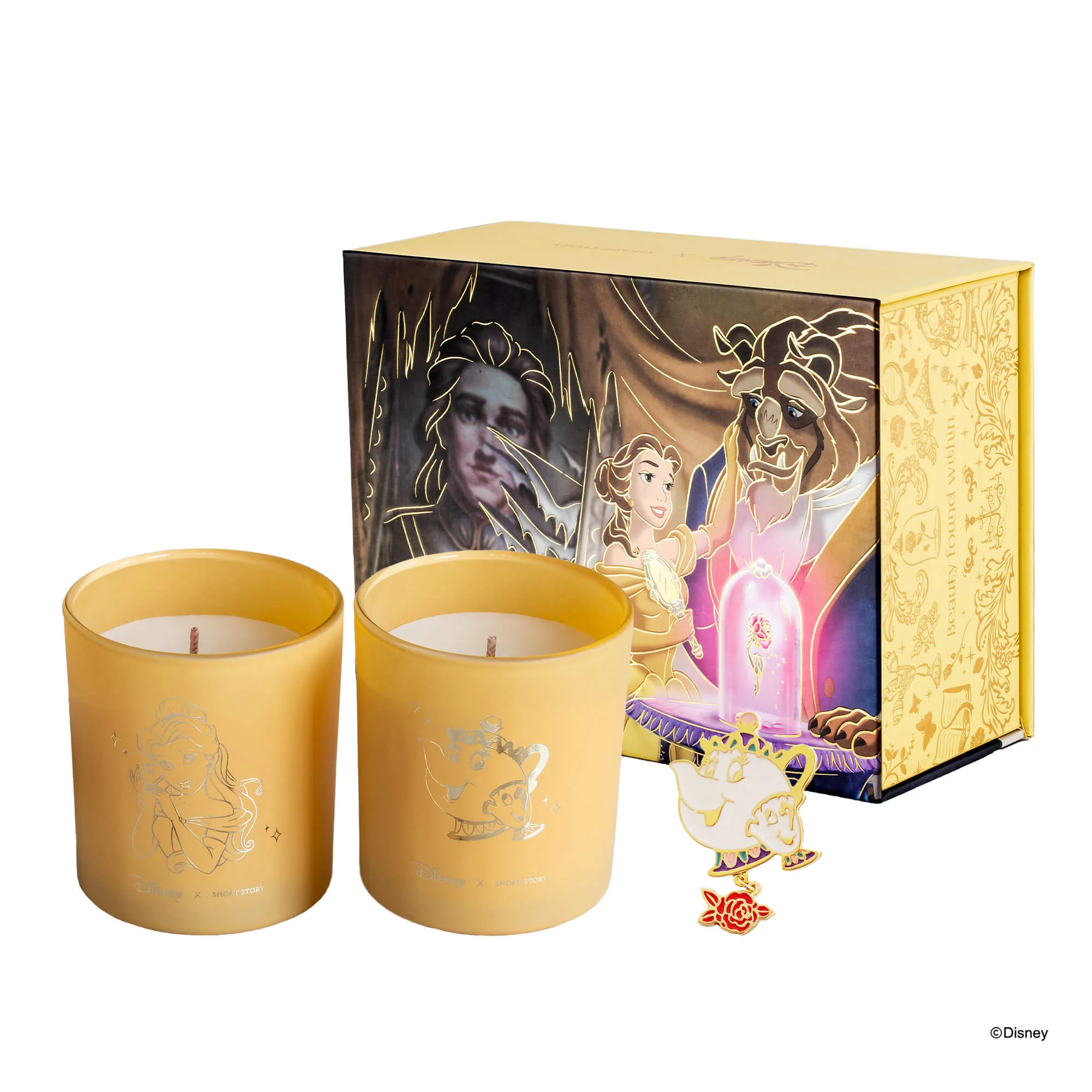 DISNEY CANDLE TWIN PACK BELLE & MRS POTTS & CHIP