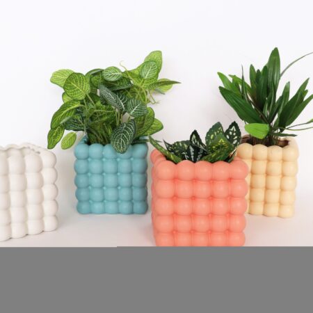Addie Bubble Planter Peach Sm 13cm