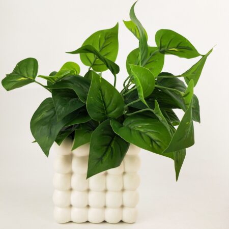 Addie Bubble Planter White Sm 13cm