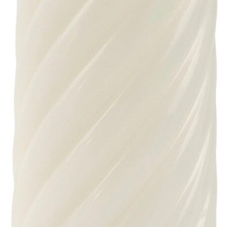 Swirl Chunky Pillar LED Candle Cream