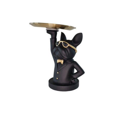Bulldog Tray Round, Black