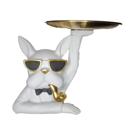 Bulldog w/Pipe Tray, White