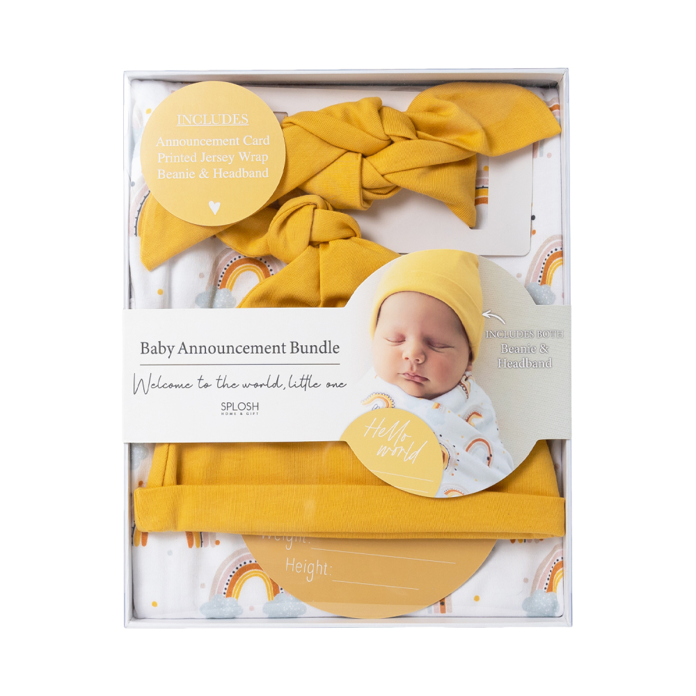 Baby Announcement Set Rainbows