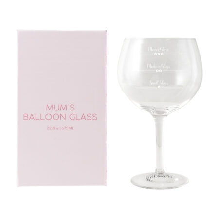 Mother's Day Balloon Glass