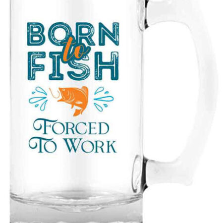 BORN TO FISH - BEER STEIN