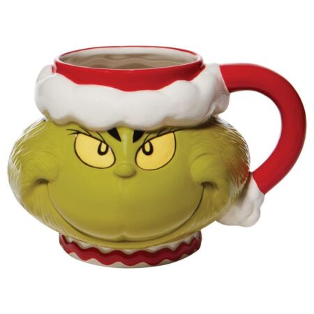 D56 Grinch - 11.7cm/4.6" Santa Grinch Sculpted Mug