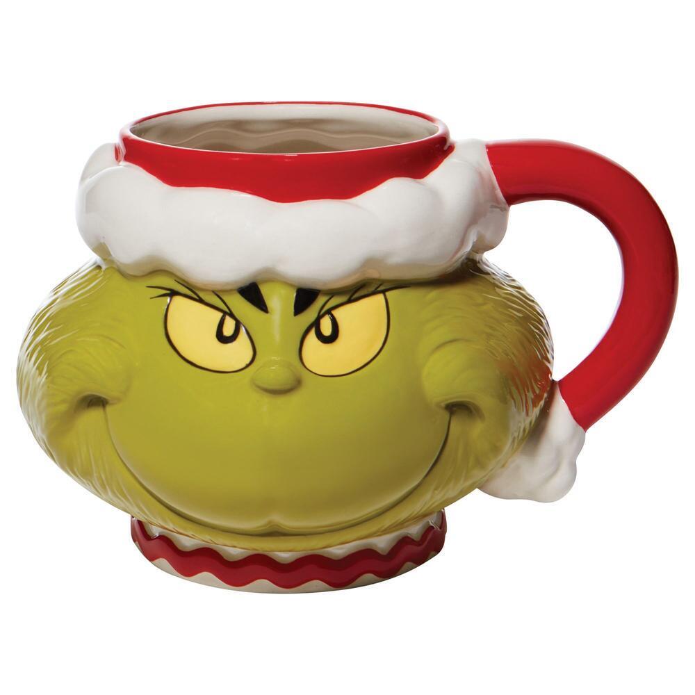 D56 Grinch - 11.7cm/4.6" Santa Grinch Sculpted Mug