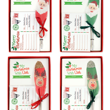 Christmas Letters To Santa Feather Pen with post cards