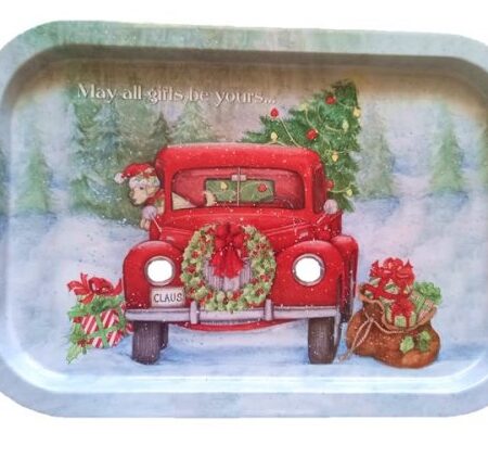 Retro Tin Serving Plate Truck