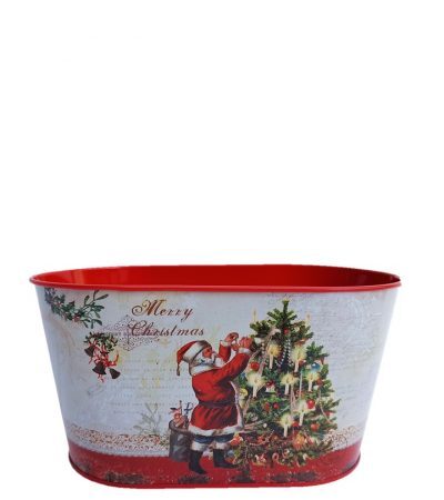 Retro Tin Oblong Bucket Tray Truck
