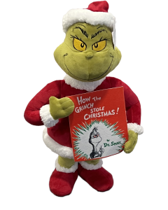 Holiday Greeter GRINCH w Book