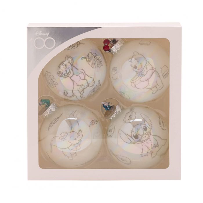 DISNEY 100 CHRISTMAS BAUBLES CLASSIC CHARACTERS (SET OF 4) - Image 2