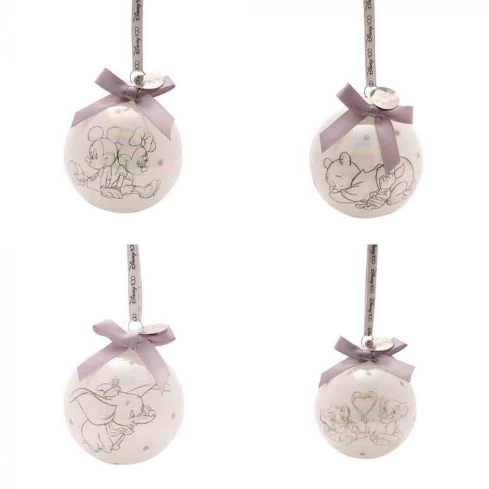 DISNEY 100 CHRISTMAS BAUBLES LOVE (SET OF 4)