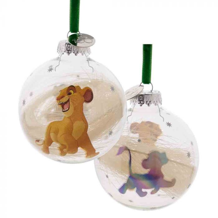 DISNEY 100 CHRISTMAS GLASS BAUBLE SIMBA - Image 2