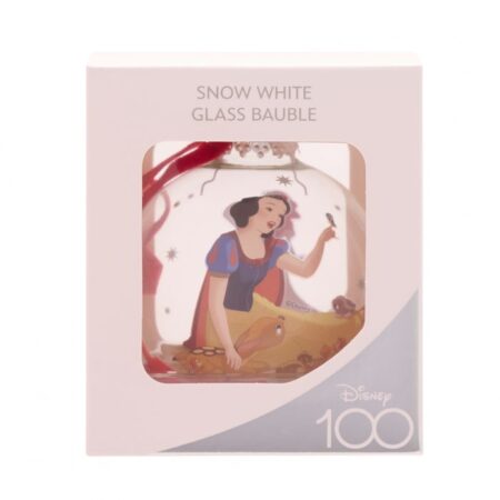 DISNEY 100 CHRISTMAS GLASS BAUBLE SNOW WHITE