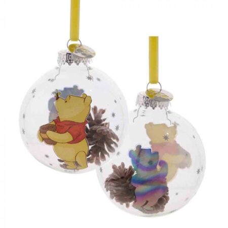 CHRISTMAS GLASS BAUBLE WINNIE THE POOH