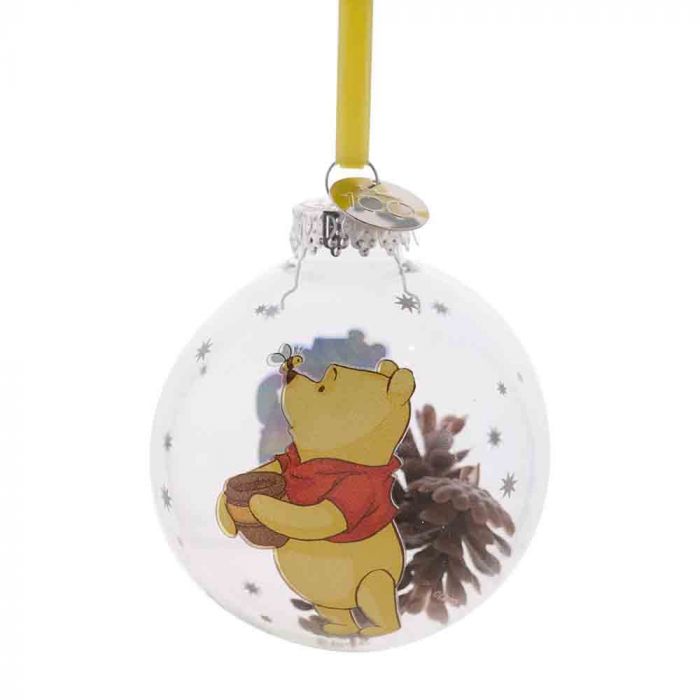 CHRISTMAS GLASS BAUBLE WINNIE THE POOH - Image 2