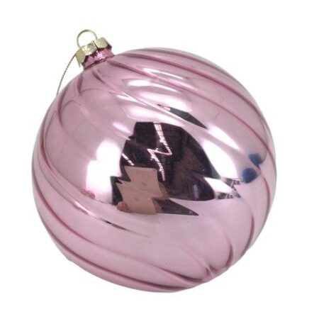 15CM SHINY PINK GLASS BALL