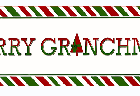 MERRY G CHRISTMAS TABLE RUNNER