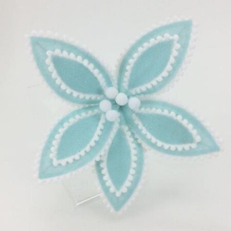 BLUE WHITE RETRO FLOWER