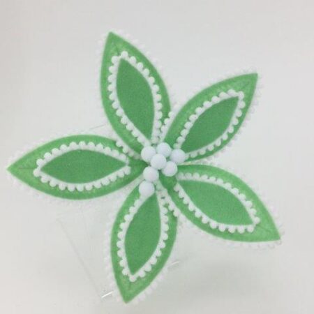 MINT WHITE RETRO FLOWER