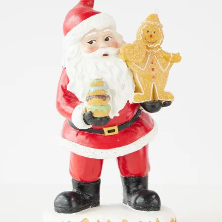 SANTA WITH GINGERBREAD 22CM