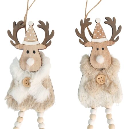 Cute Reindeer with Scarf Hanging Decoration