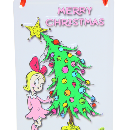 Merry Christmas sign Cindy lou 13cm