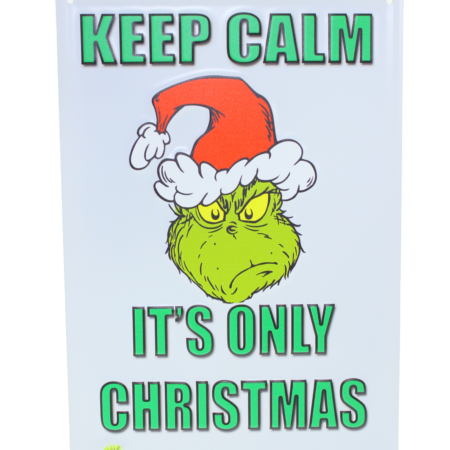 Keep Calm Grinch Metal Sign 35cm