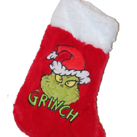 RED GRINCH STOCKING